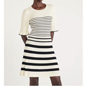 Dress Free Assembly Women’s Mini Sweater Dress with Ruffle Cuffs, Size S